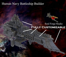 Load image into Gallery viewer, Human Navy Cyanide Pattern Battleship
