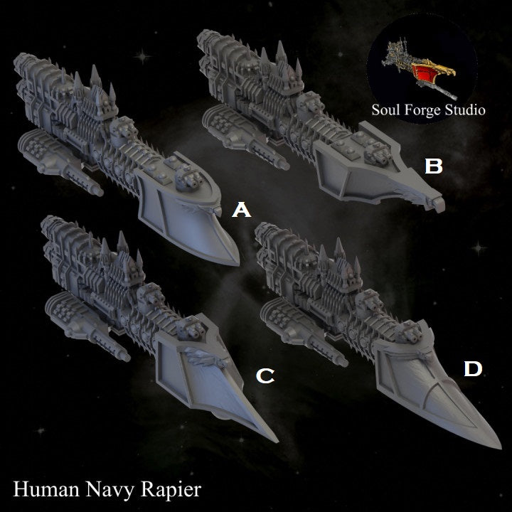 Human Navy Rapier Escort x4