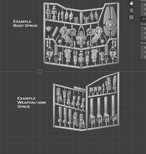 Load image into Gallery viewer, Kitbash Sprues: Mk2 Koi Hardsuit
