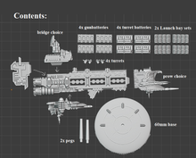 Load image into Gallery viewer, Human Navy Cyanide Pattern Battleship
