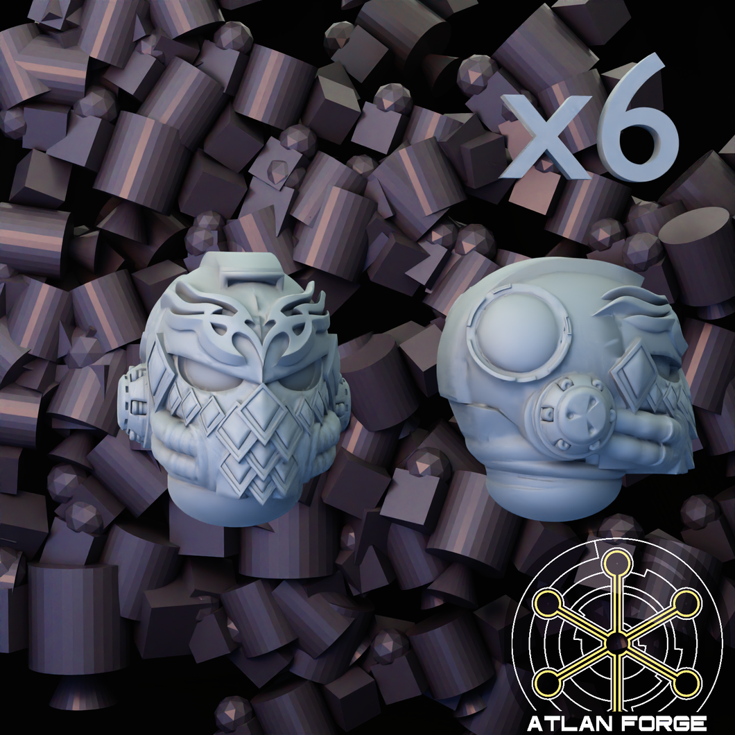 6x Dragon Knight Heads A