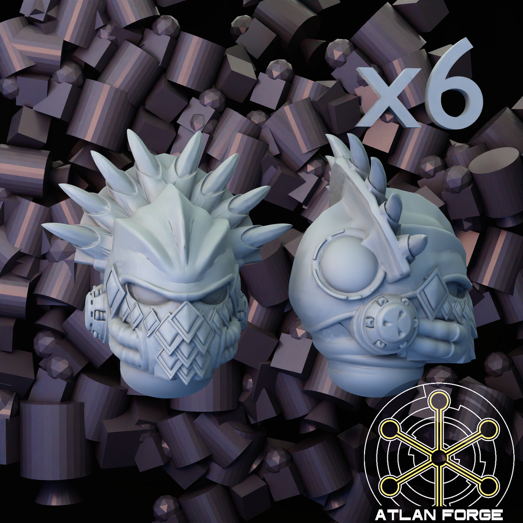 6x Dragon Knight Heads E