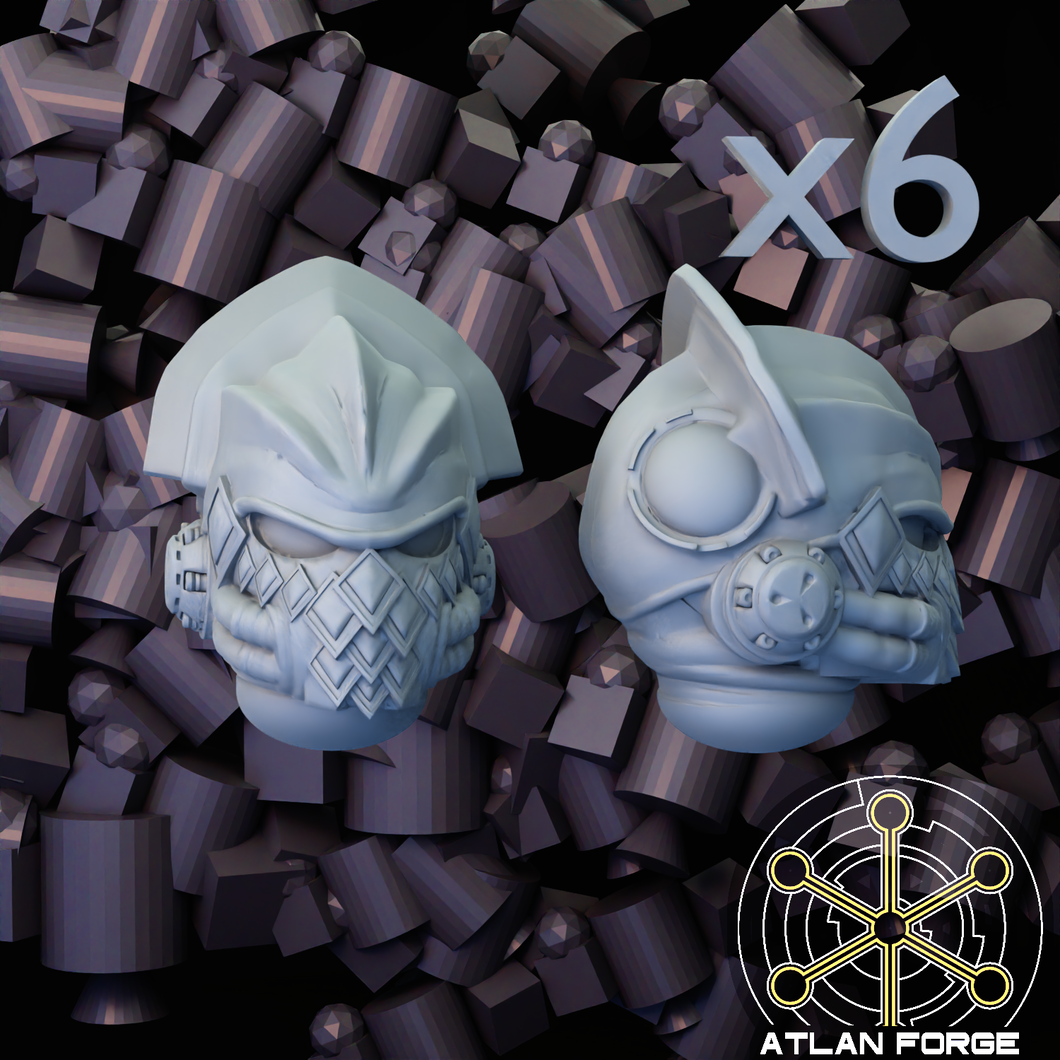 6x Dragon Knight Heads C