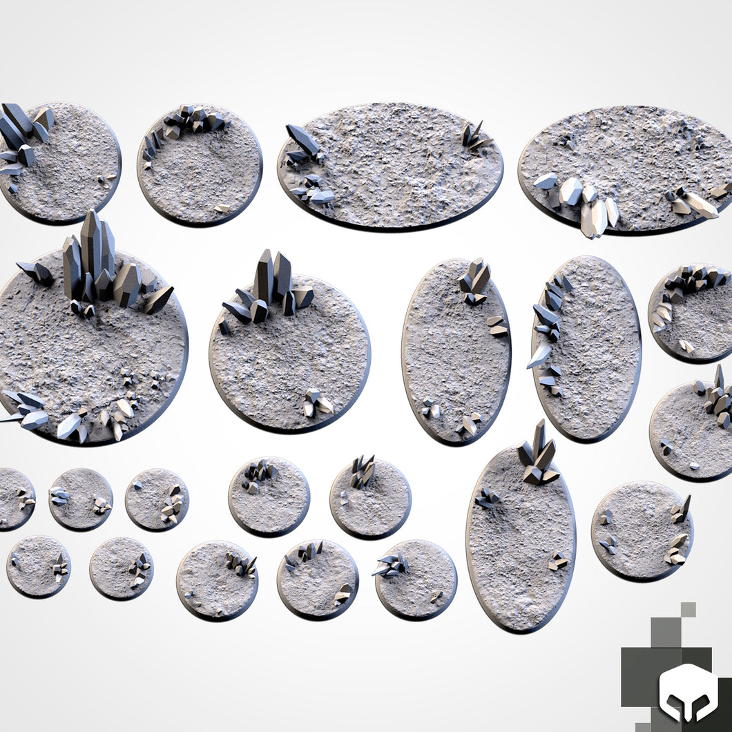 Magnetic Crystal Xeno Bases (select your size) for miniatures