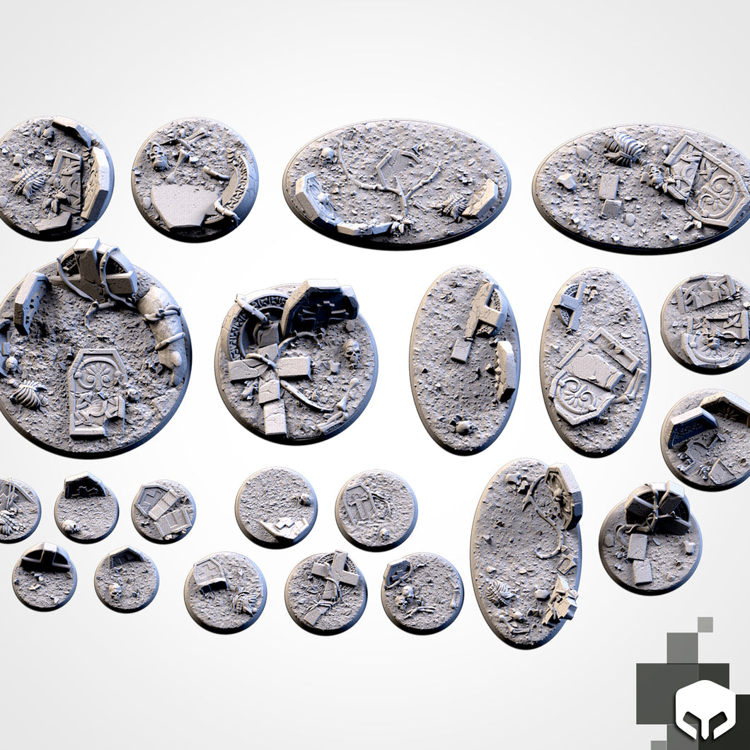 Magnetic Graveyard Bases (select your size) for miniatures