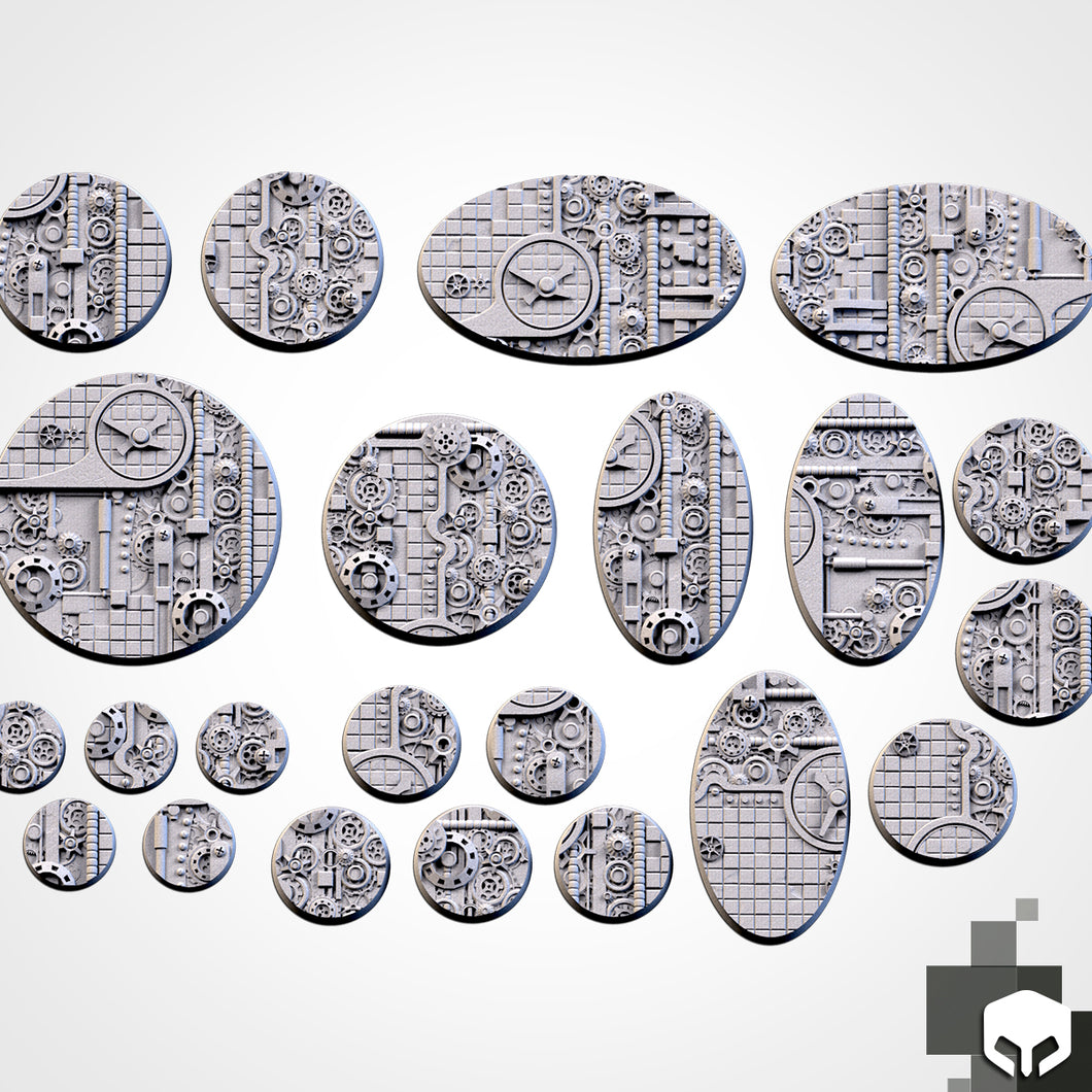 Magnetic Steampunk Gear Bases (select your size) for miniatures