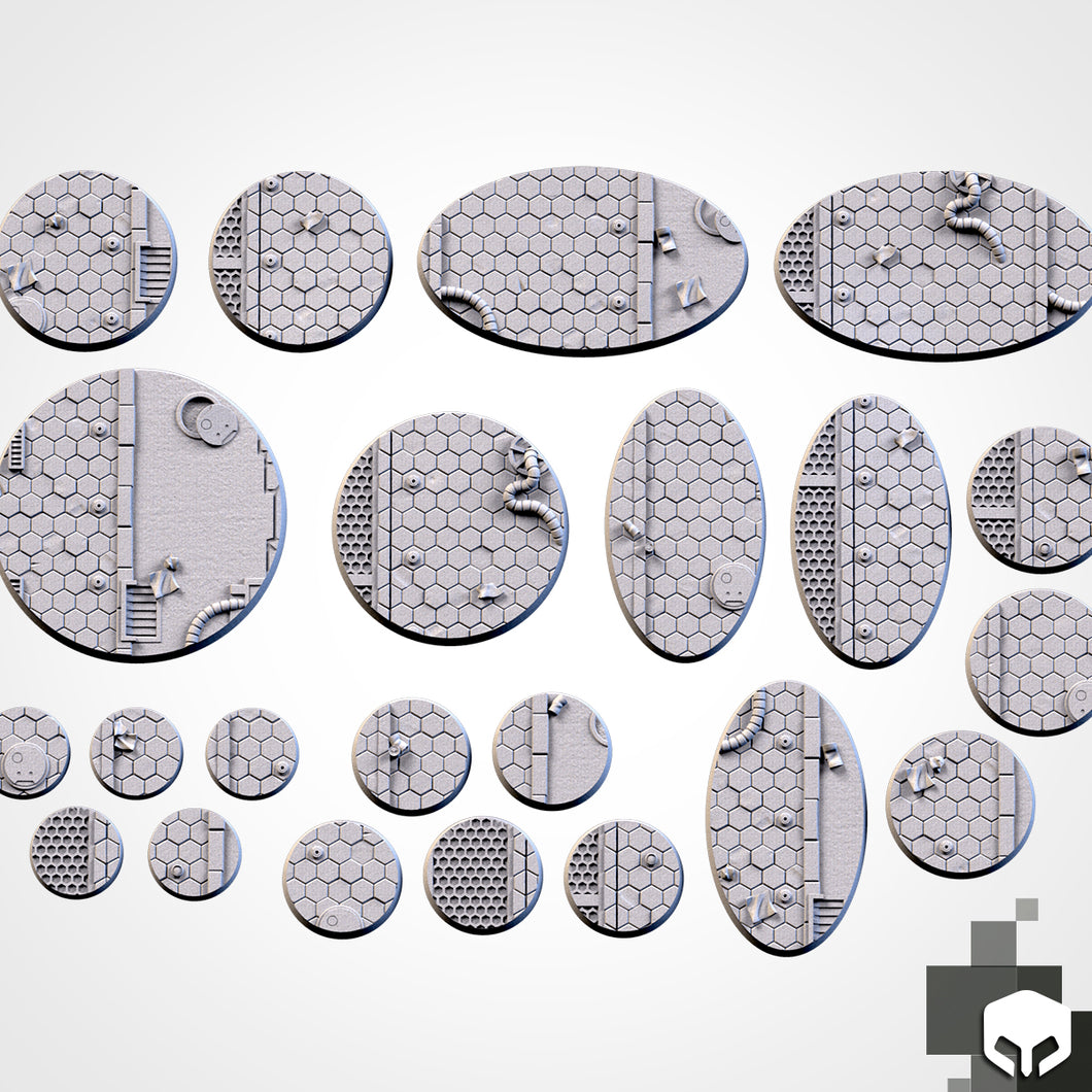 Scifi City Bases (select your size) for miniatures