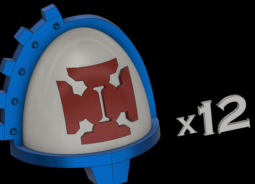 Squad Symbol: LT Cross Shoulderpad, 12x , Templar Trim, Standard Style