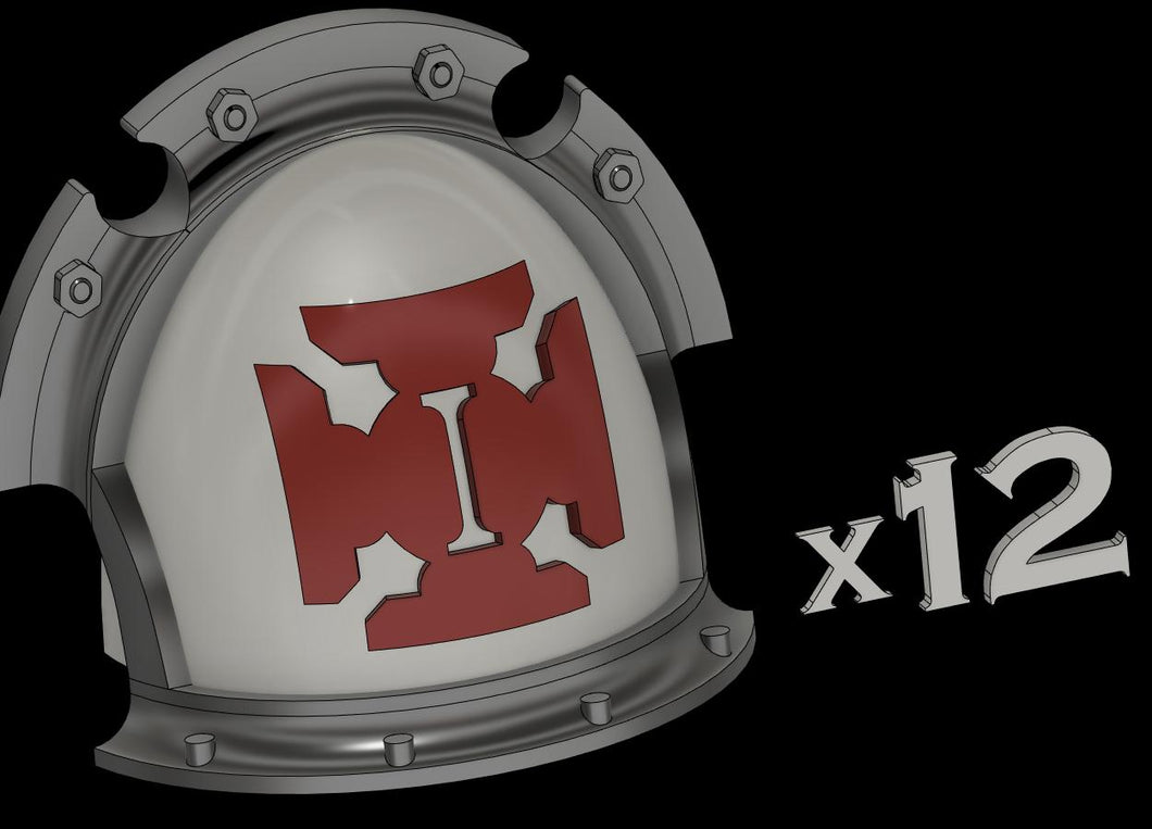 Squad Symbol: LT Cross Shoulderpad, 12x , Cutout Champion Trim, Standard Style