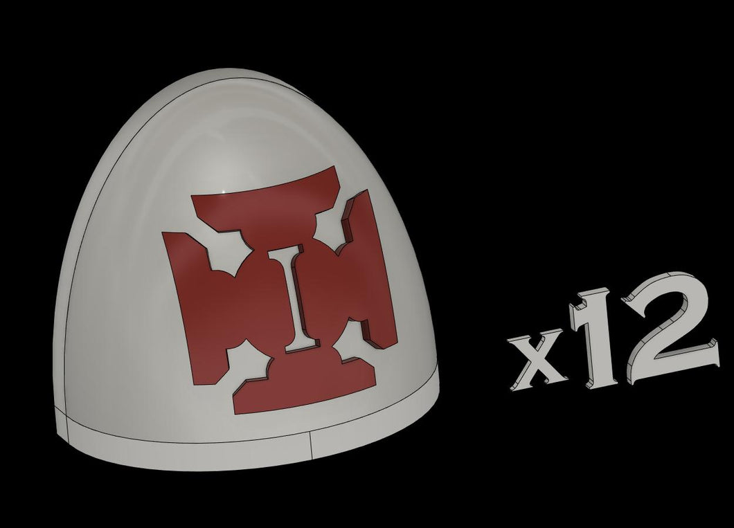 Squad Symbol: LT Cross Shoulderpad, 12x , NoBrim Trim, Standard Style