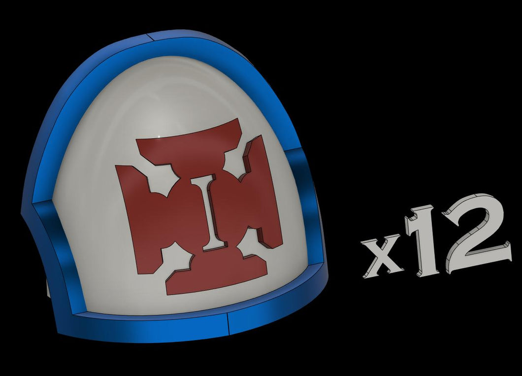 Squad Symbol: LT Cross Shoulderpad, 12x , Cutout Trim, Standard Style